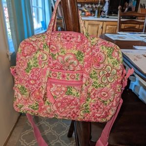Vera Bradley Petal Pink pattern messenger laptop bag